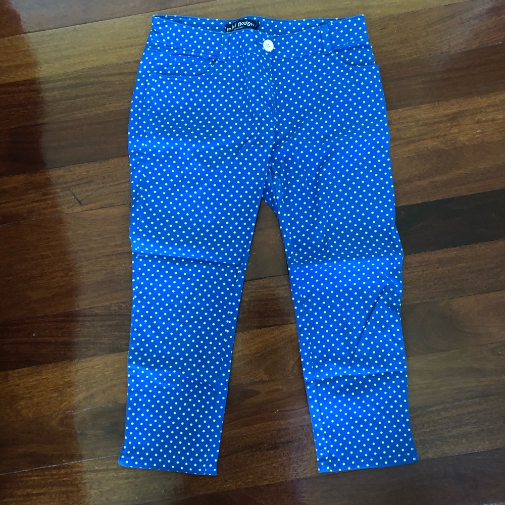 NWOT Mini Boden Polka Dot Capri Pant 14Y